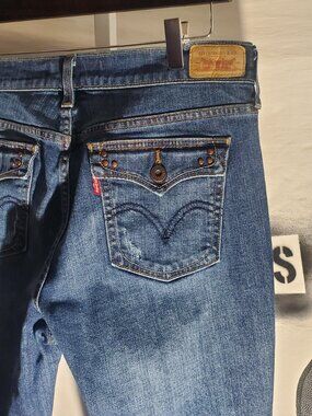 Levi's 515 Boot Cut Studded Back Pocket Flap from 2011 Jeans Sz 10L